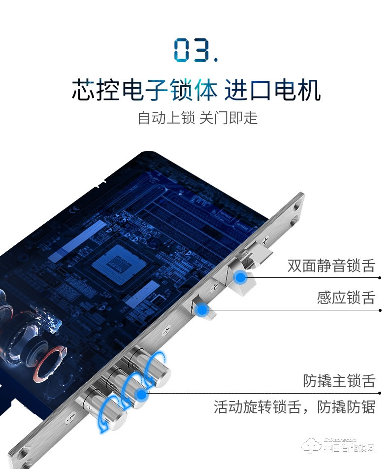 曼亚智能锁 家用防盗门手机APP智能锁P10