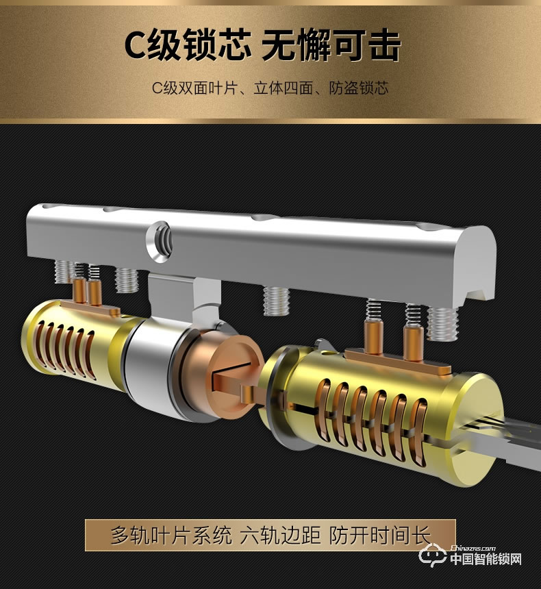 曼亚智能锁 人脸识别锁 全自动智能密码指纹锁F50