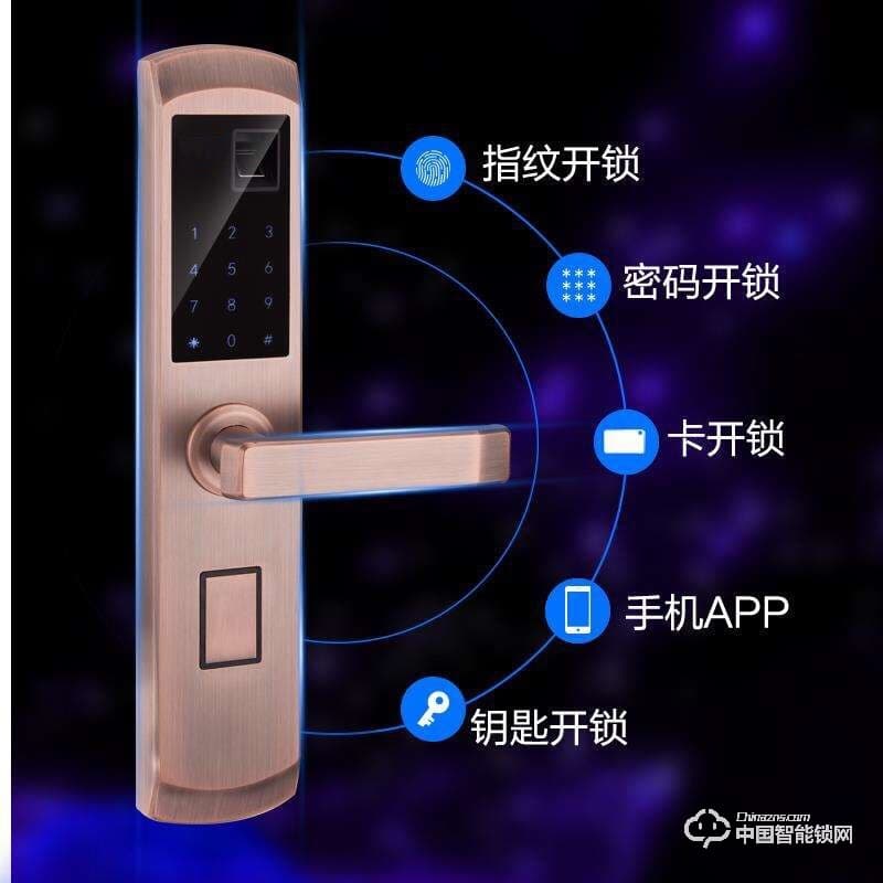 壹家智能锁 直板指纹锁密码锁刷卡锁ZN-3001