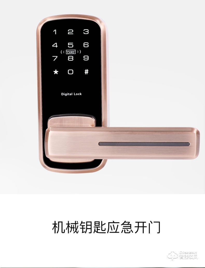 德典智能锁 DM918室内木门密码锁刷卡锁