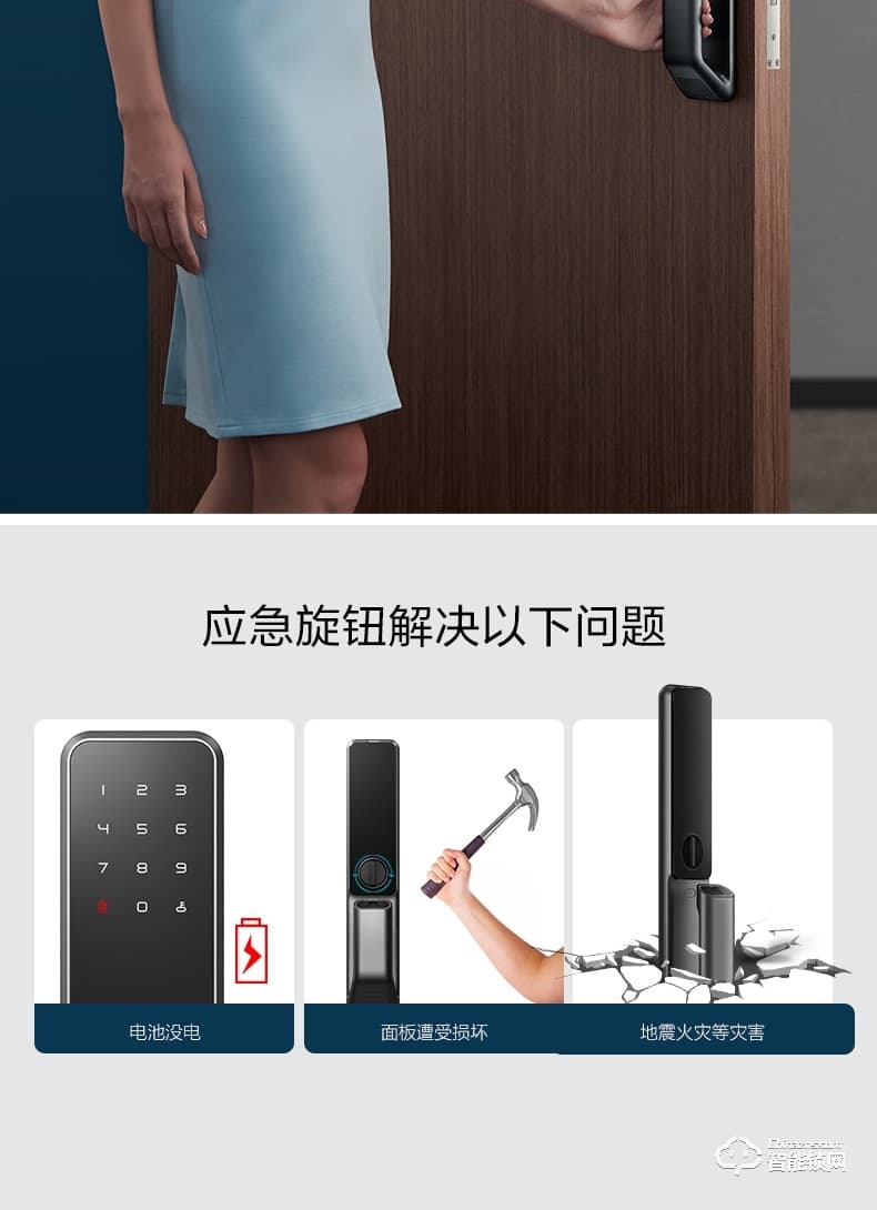 鹿客智能锁 S30全自动推拉款电子密码锁