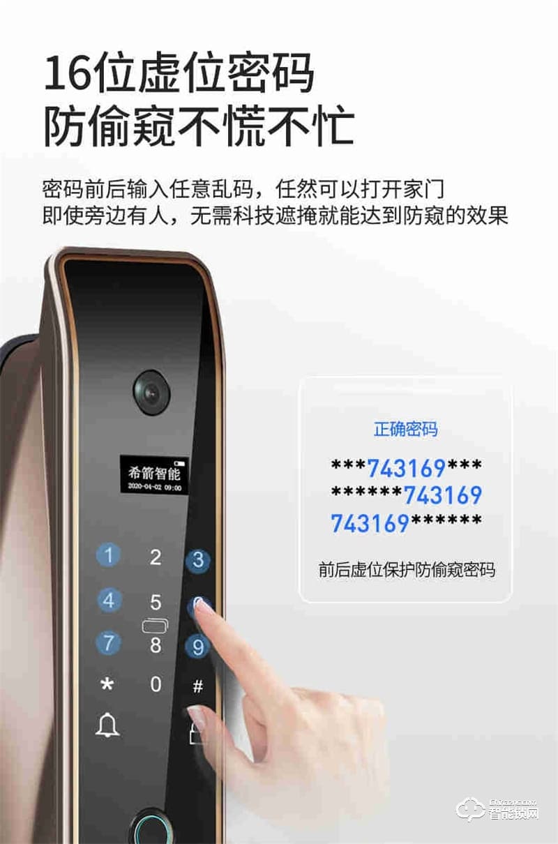 希箭/HOROW指纹锁Q7 智能锁防盗门密码锁